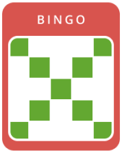 Buchstabe X Muster im Online-Bingo