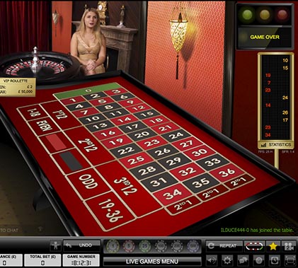ComeOn Live Dealer Screenshot 2